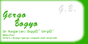 gergo bogyo business card