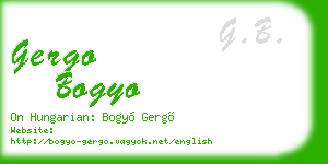 gergo bogyo business card